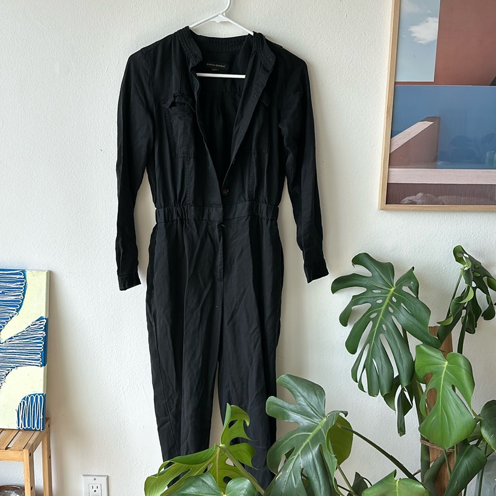 Banana republic black jumpsuit